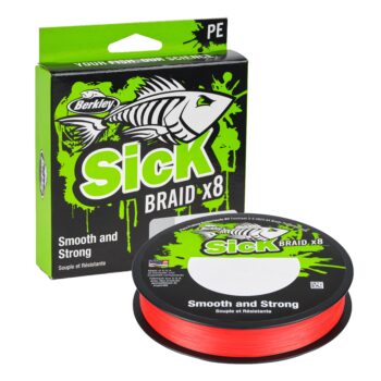 Berkley 0,08MM SICK BRAID; 150M | 165YD, 0,08MM, 6KG | 13LB , RED