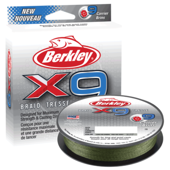 Berkley X9 0,06MM BRAID; 150M | 164YD, 0,06MM, 6,4KG, LOW-VIS GREEN
