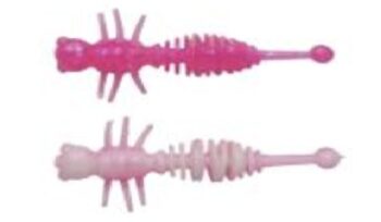 4cm/12pcs POWERBAIT POWER LARVAE FLOATING PINK/WHITE