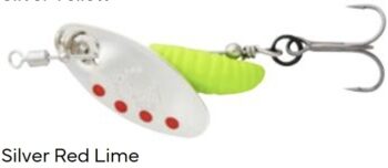 2.2g GRUB SPINNERS 0 2.2G S SILVER RED LIME